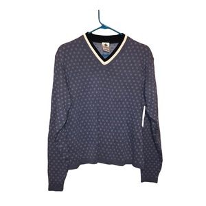 Vintage Columbia Sportswear Woman's Vneck Blue Retro Sweater Size Large